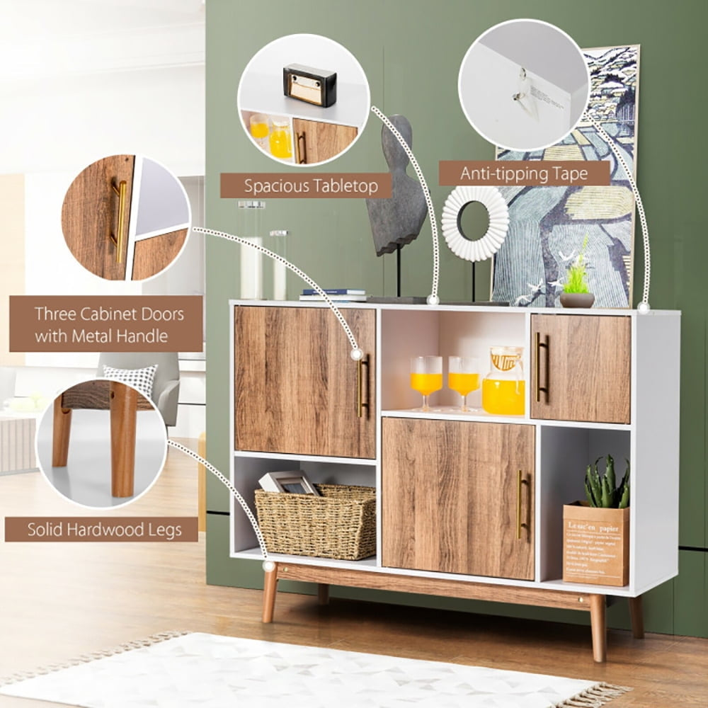 Hommoo Sideboard Storage Cabinet with Storage Compartments Image 4