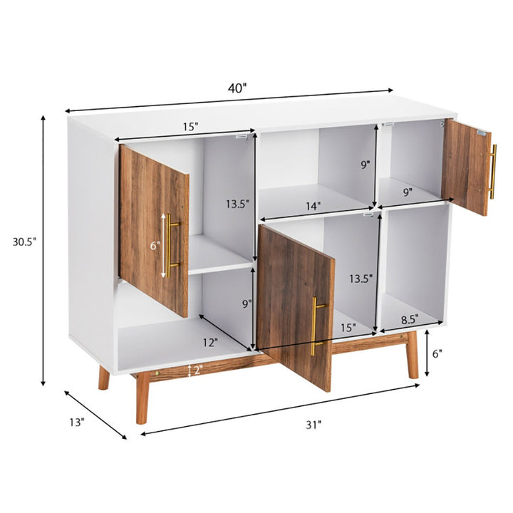 Hommoo Sideboard Storage Cabinet with Storage Compartments Image 5