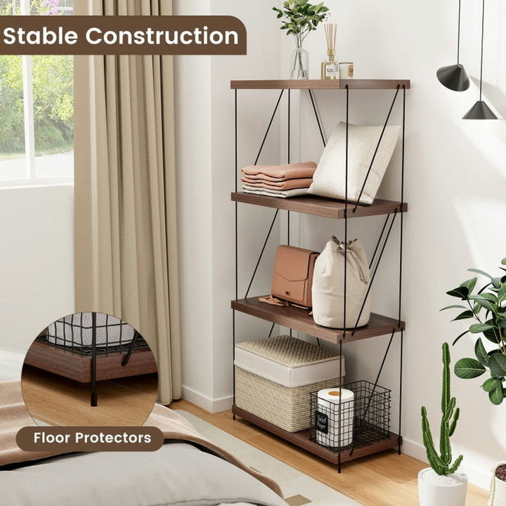 Hommoo Versatile Shelving Unit Bookcase,Bookcases,Bookshelves Corner Shelf,2/3/4/5-Tier Multipurpose Display Rack with Image 3