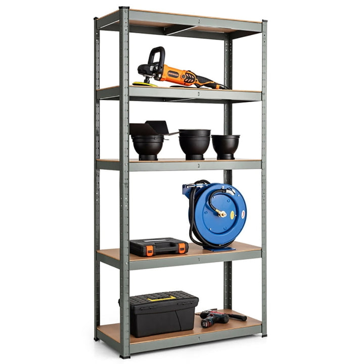 Hommoo Wire Rack, Storage Rack Shelving Units, 35.5 x 71 Inch Adjustable 5-Layer 2000 lbs Capacity Tool Shelf -Gray Image 5