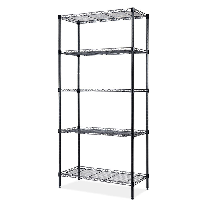 Hommoo 5 Tier Storage Rack, Heavy Duty Storage Shelving Unit, Metal Organizer Wire Rack Shelving, Iron Shelf, Storage Image 3