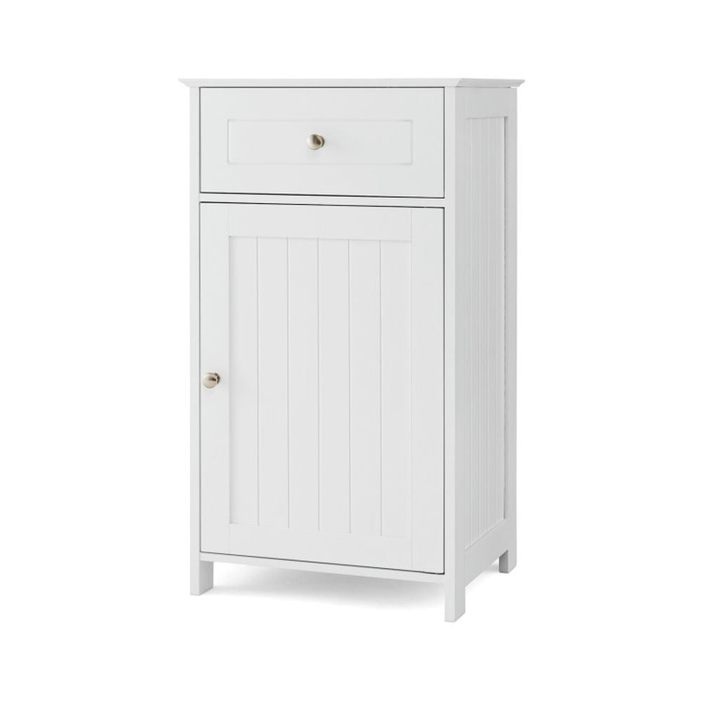 Hommoo Single Door Bathroom Cabinet with Adjustable Shelf and Drawer, Bathroom Cabinets for Entryway Storage, Home Image 1