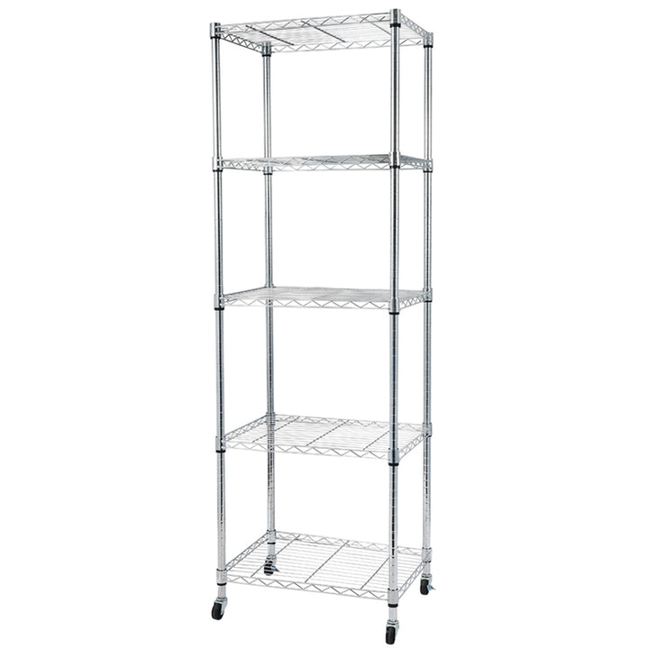 Hommoo 5 Tier Storage Rack, Heavy Duty Storage Shelving Unit, Metal Organizer Wire Rack Shelving, Storage Shelves Image 2