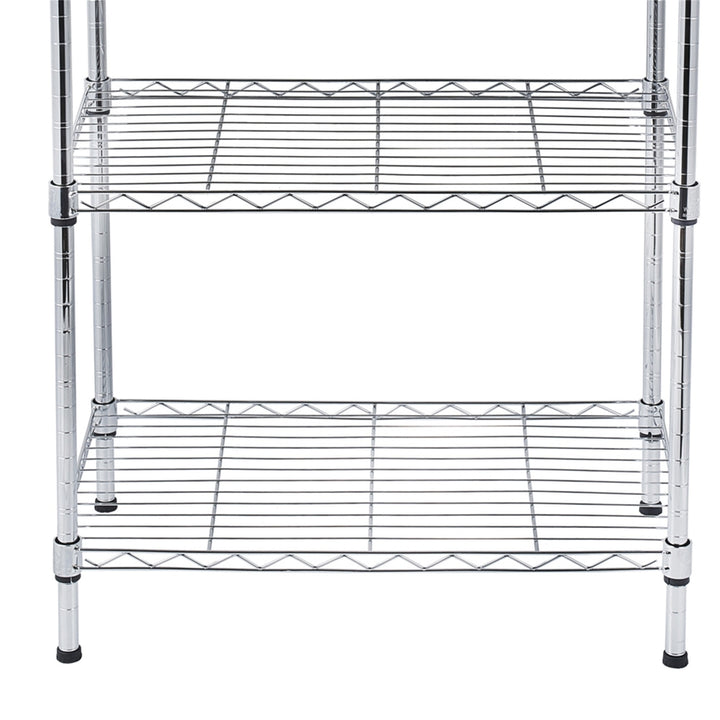 Hommoo 5 Tier Storage Rack, Heavy Duty Storage Shelving Unit, Metal Organizer Wire Rack Shelving, Iron Shelf Image 5