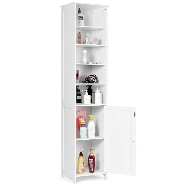 Hommoo 72 Inches Free Standing Tall Floor Bathroom Storage Cabinet-White, Bathroom Cabinets for Entryway Storage, Home Image 1