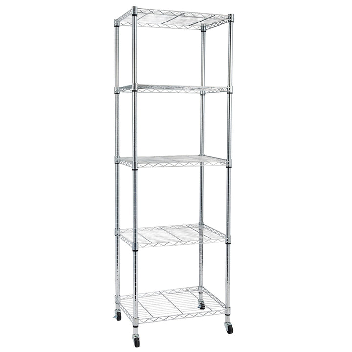 Hommoo 5 Tier Storage Rack, Heavy Duty Storage Shelving Unit, Metal Organizer Wire Rack Shelving, Storage Shelves Image 6