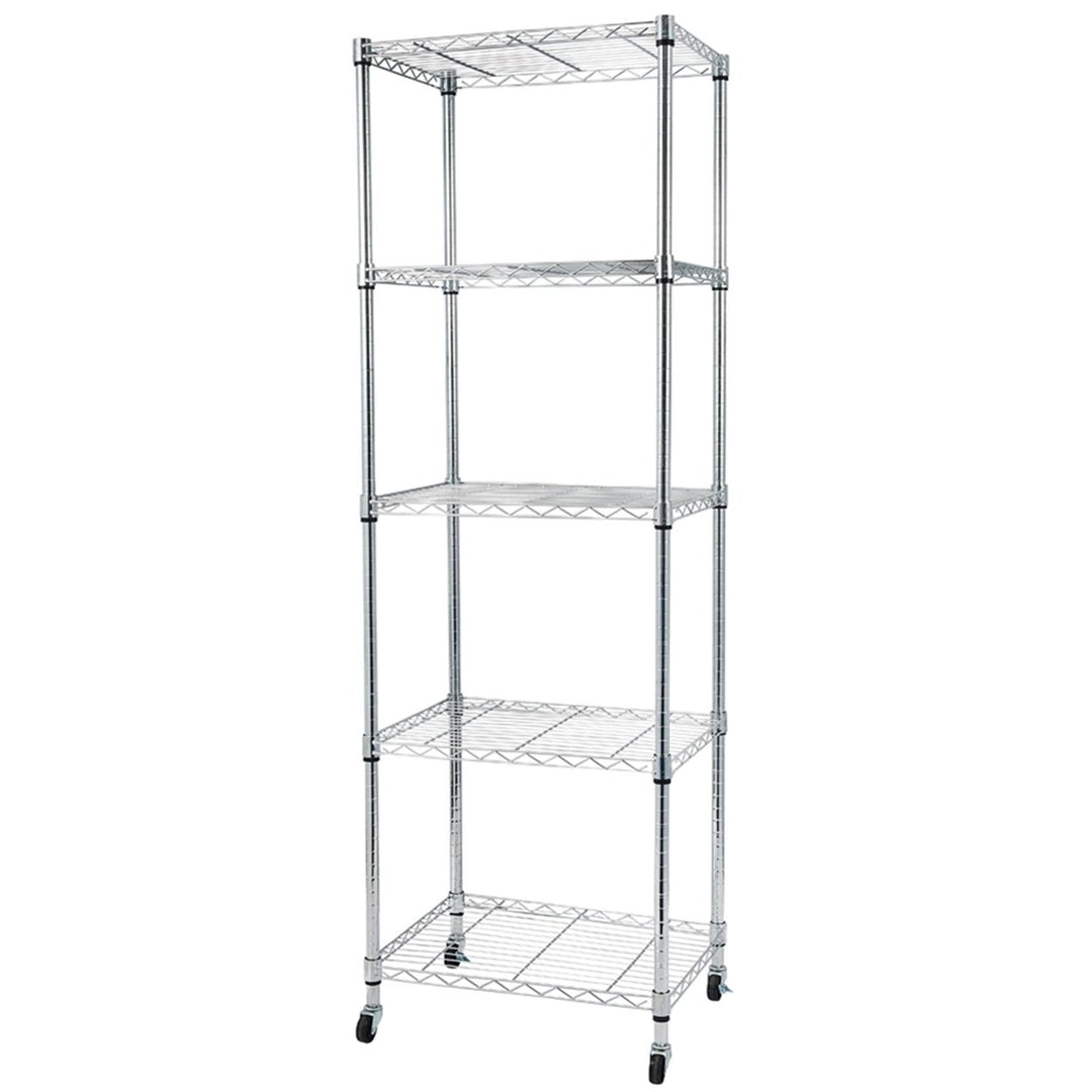 Hommoo 5 Tier Storage Rack, Heavy Duty Storage Shelving Unit, Metal Organizer Wire Rack Shelving, Storage Shelves Image 7