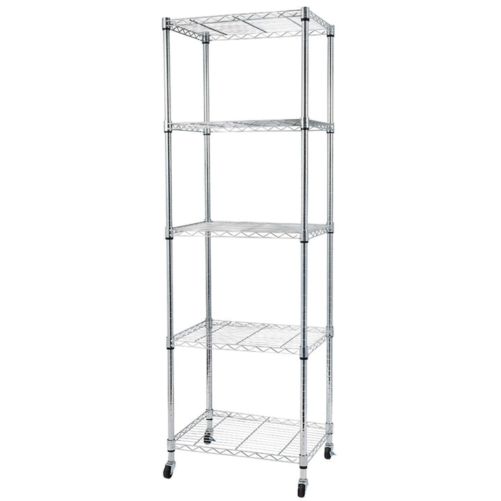 Hommoo 5 Tier Storage Rack, Heavy Duty Storage Shelving Unit, Metal Organizer Wire Rack Shelving, Storage Shelves Image 7