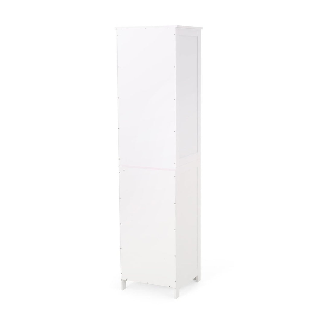 Hommoo Bathroom Storage Cabinet, Tall Slim Cabinet with 3 Shelves and Door, Floor Freestanding Linen Cabinet for Image 7