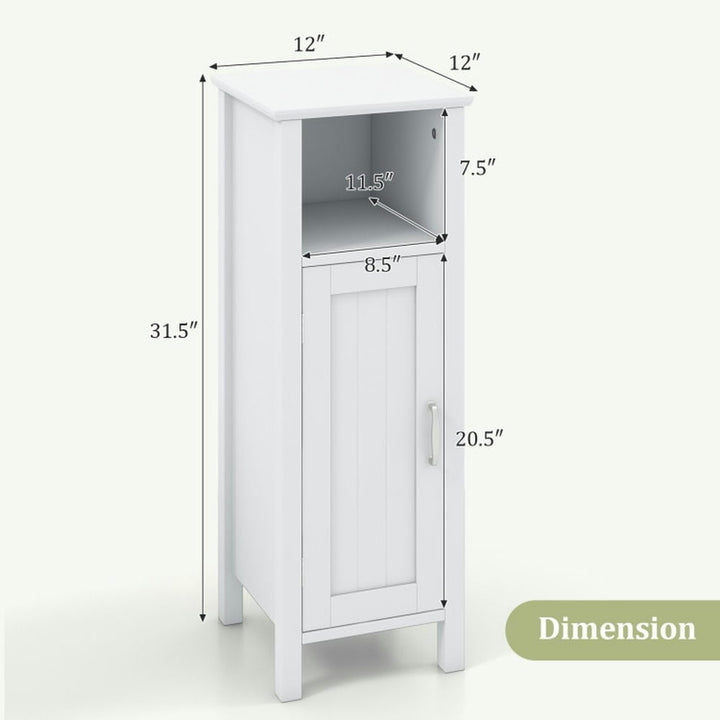 Hommoo 1-Door Freestanding Bathroom Cabinet with Open Shelf, Bathroom Cabinets for Entryway Storage, Home Office Image 5