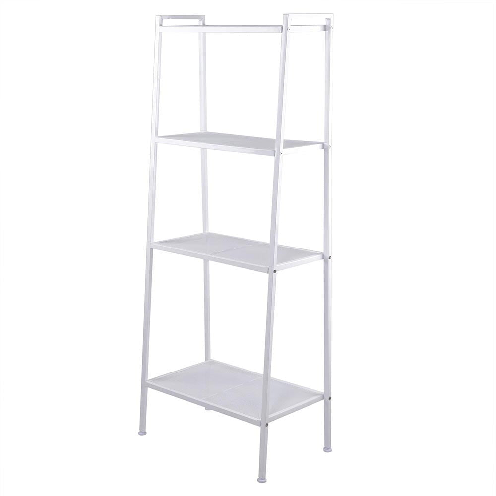 Hommoo 4-Tier Ladder Shelf Bookshelf, Multifunctional Plant Flower Stand Metal Shelf, Industrial Storage Shelves Rack Image 2