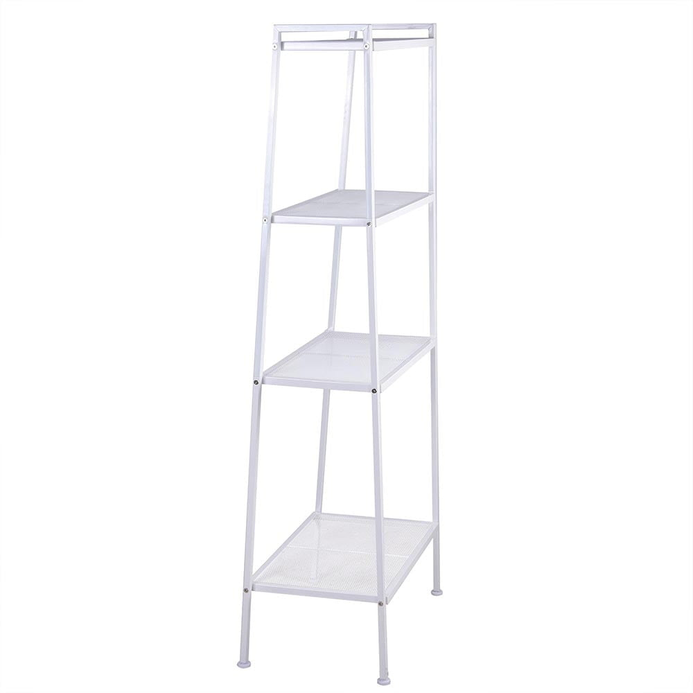 Hommoo 4-Tier Ladder Shelf Bookshelf, Multifunctional Plant Flower Stand Metal Shelf, Industrial Storage Shelves Rack Image 3