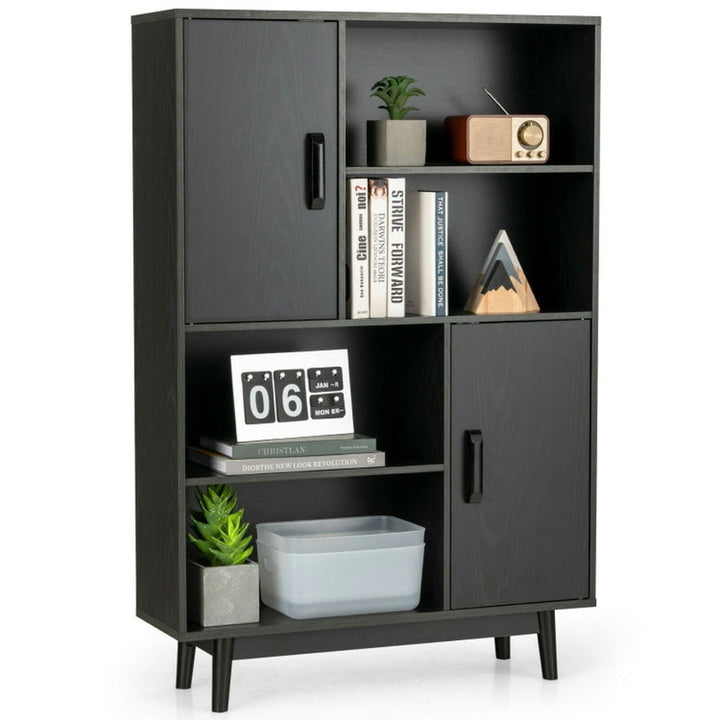 Hommoo Versatile Shelving Unit Bookcase,Bookcases,Bookshelves Corner Shelf,Sideboard Storage Cabinet with Door Image 5