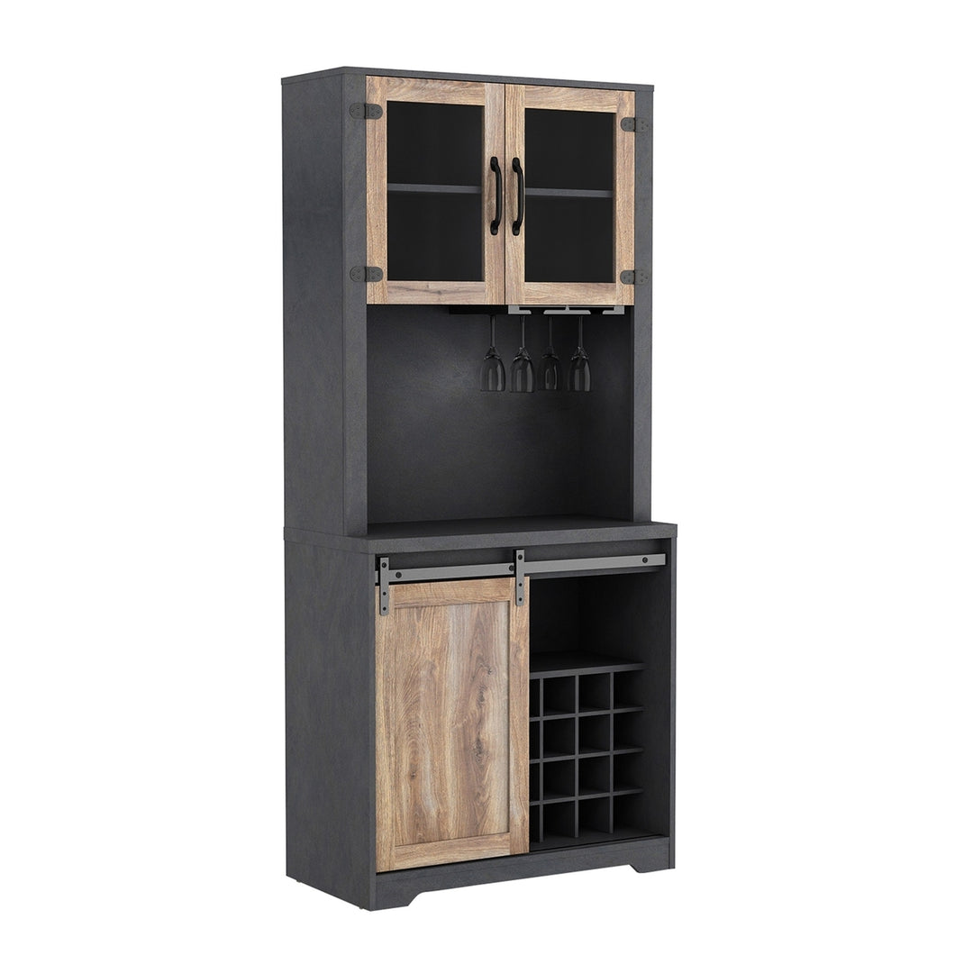 Hommoo Side Cabinet, Corner Cabinet, Bedroom Night Stand with Storage for Living Room, Hallway, Brown Image 3