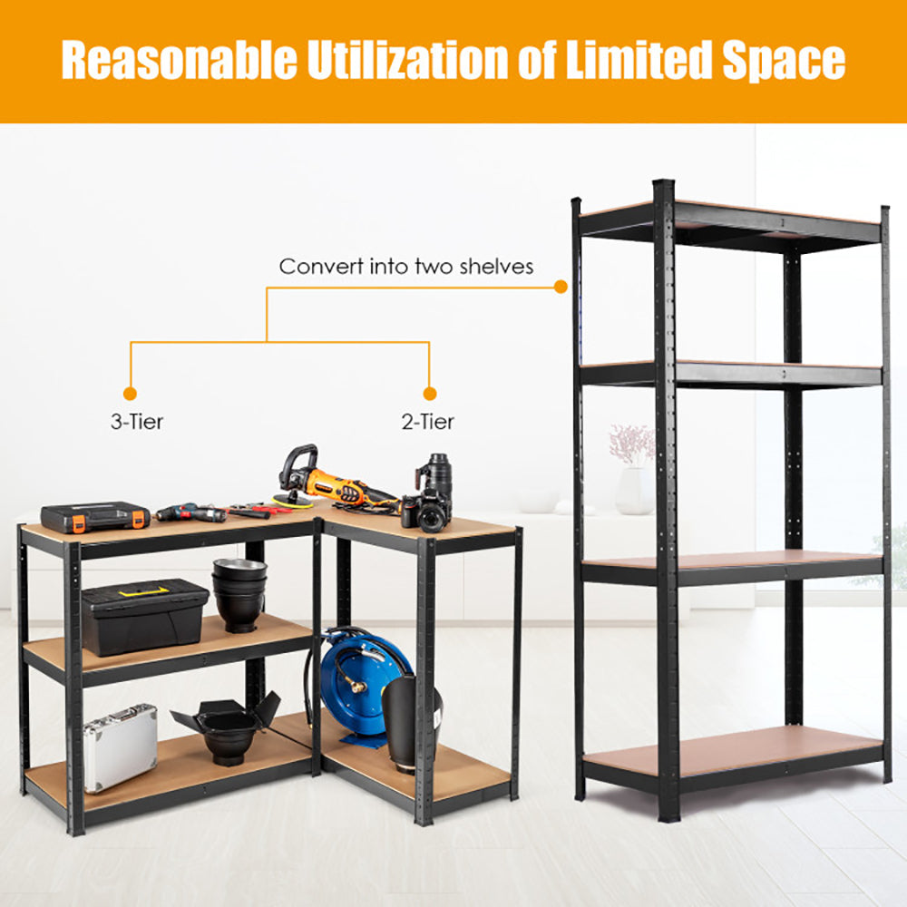 Hommoo Wire Rack, Storage Rack Shelving Units, Adjustable Heavy Duty 4 Level Garage Tool Shelf Storage-Black Image 3