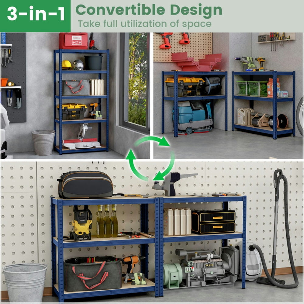 Hommoo Shelving Unit, Garage Storage Utility Rack,5-Tier Heavy Duty Metal Shelving Unit with 2000 LBS Total Load Image 3