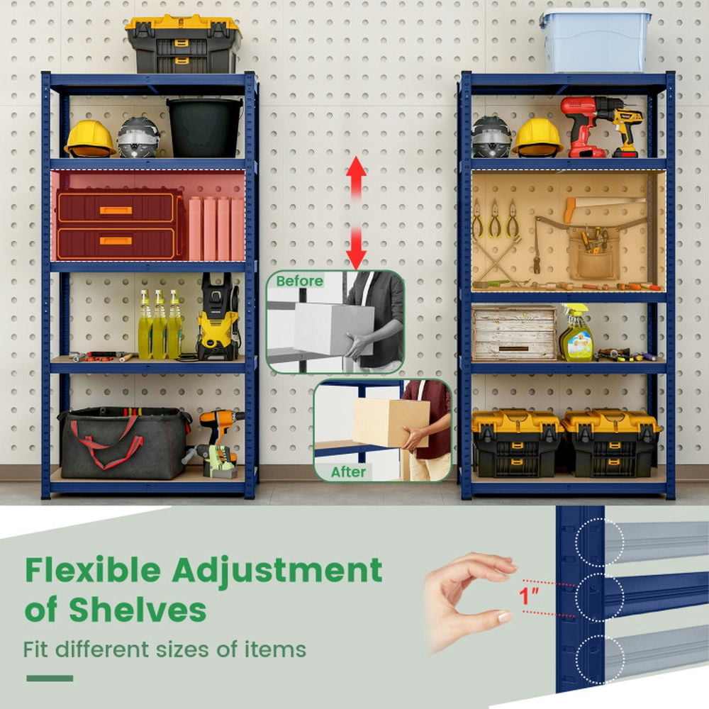 Hommoo Shelving Unit, Garage Storage Utility Rack,5-Tier Heavy Duty Metal Shelving Unit with 2000 LBS Total Load Image 4