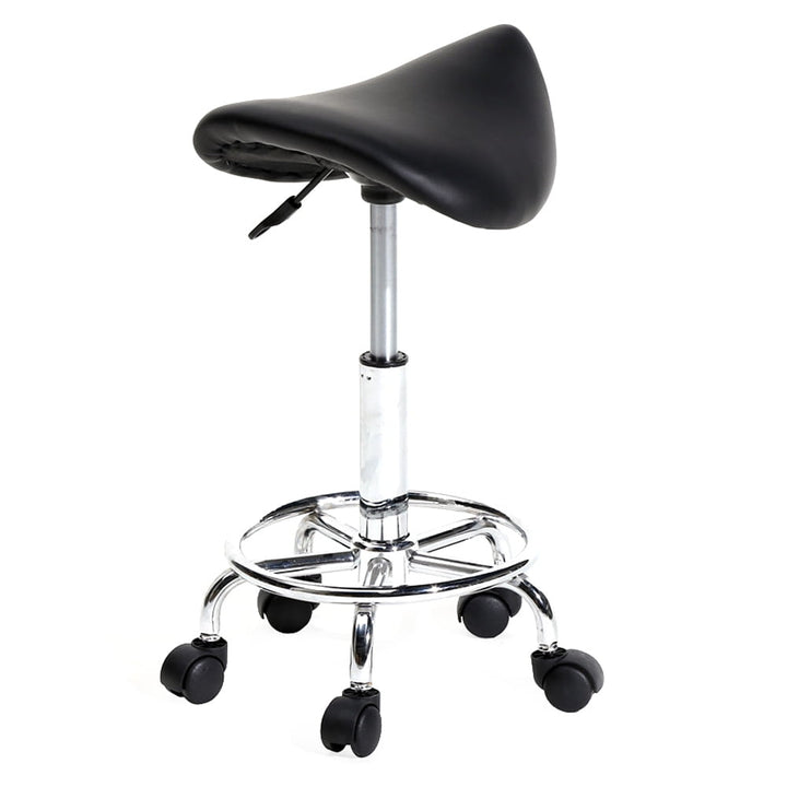 Hommoo Bar Stoo, Bar Stool with 360-Degree Swivel and Adjustable Height, Black Image 1