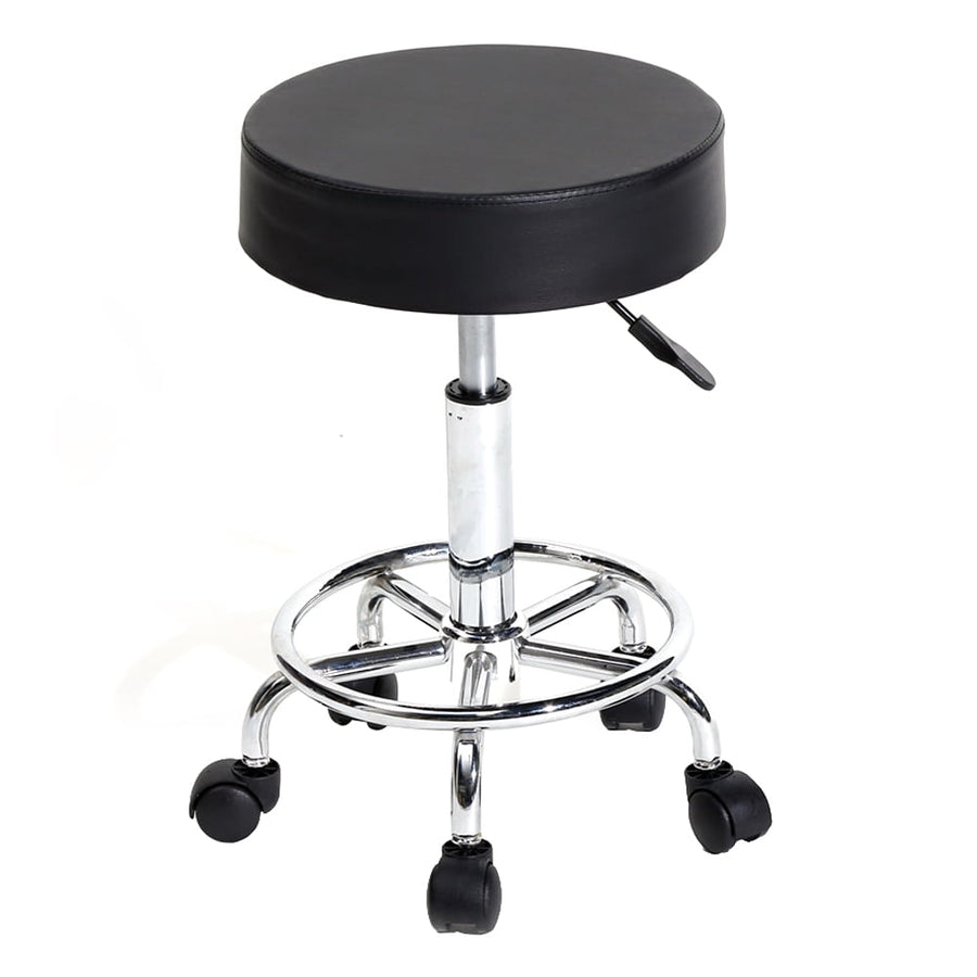 Hommoo Bar Stool with 360-Degree Swivel and Adjustable Height, Black Image 1