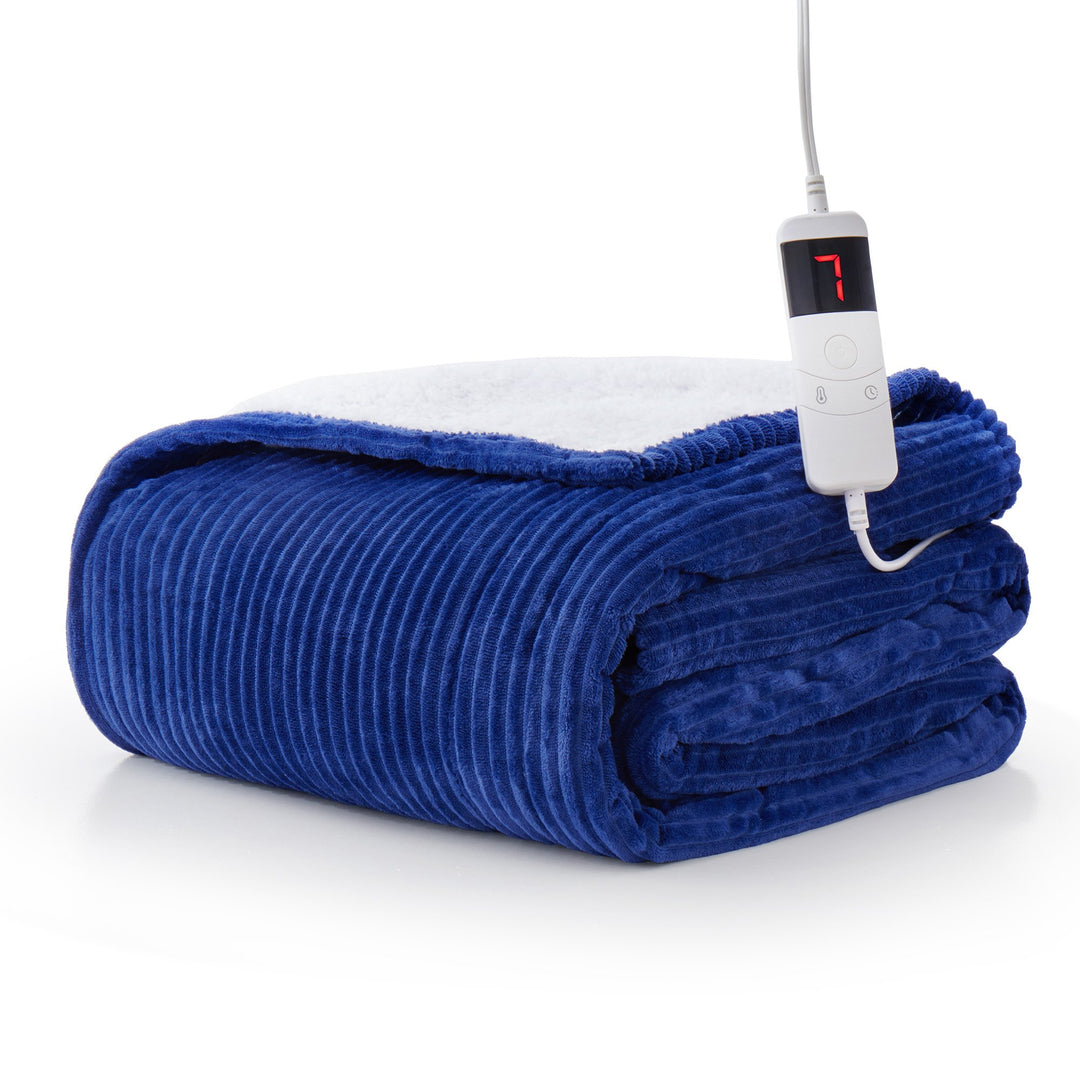 Ultra Soft Flannel Electric Heated Blanket with 10 Heating Levels, Auto Shut-Off Flush Heated Throw Blanket Image 6