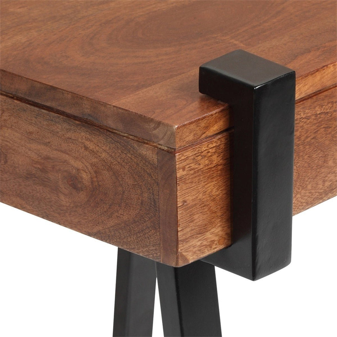 MangoLuxe Solid Wood End Table Metal Legs Side 18L x 18W x 20H Image 9