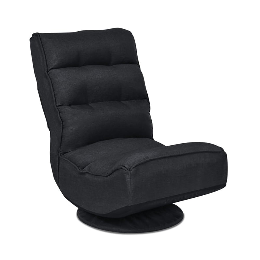 Hommoo Floor Chair, Sofa Chair, Floor Seat,5-Position Folding Floor Gaming Chair-Black Image 1