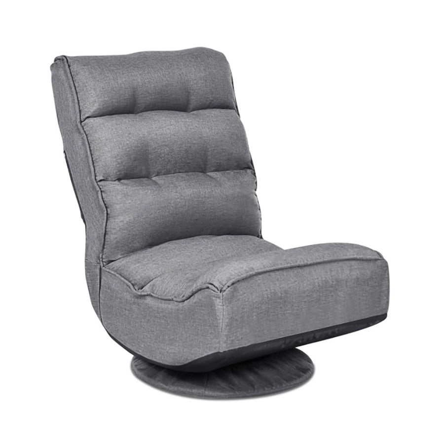 Hommoo Floor Chair, Sofa Chair, Floor Seat,5-Position Folding Floor Gaming Chair-Gray Image 1