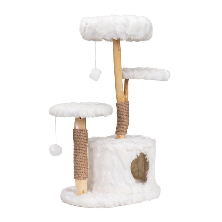 Hommoo Cat Tree, Modern Cat Tree, Natural Branch Cat Tower, Luxury Cat Condo, Indoor Cat Furniture, Kitten Cat Gift, Image 1