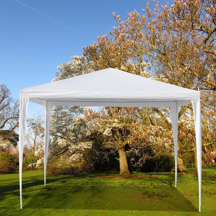 Hommoo Outdoor Gazebo Tent, Canopy Tent, Outdoor Sun Shade Shelter, 3 x 3m Waterproof Tent with Spiral Tubes White Image 4