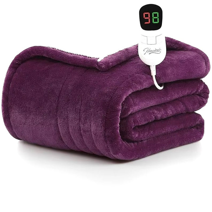 Electric Heated Blanket Throw 50"x60" - 10 Heat Levels, Auto-Off Timer (1-8 Hours), Overheat Protection Image 10