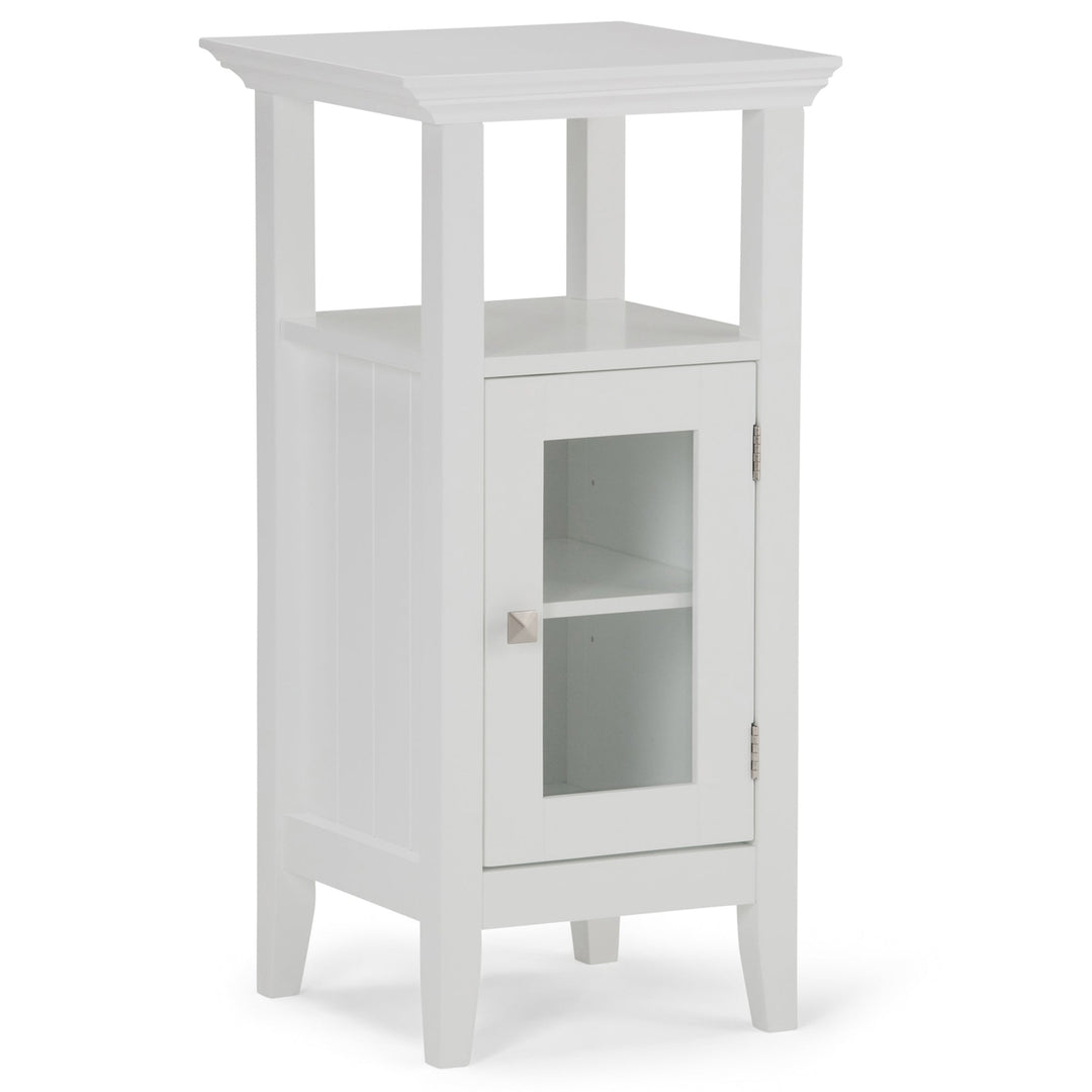 Acadian Floor Bath Cabinet White Rubberwood Storage 15in W x 30in H Image 1