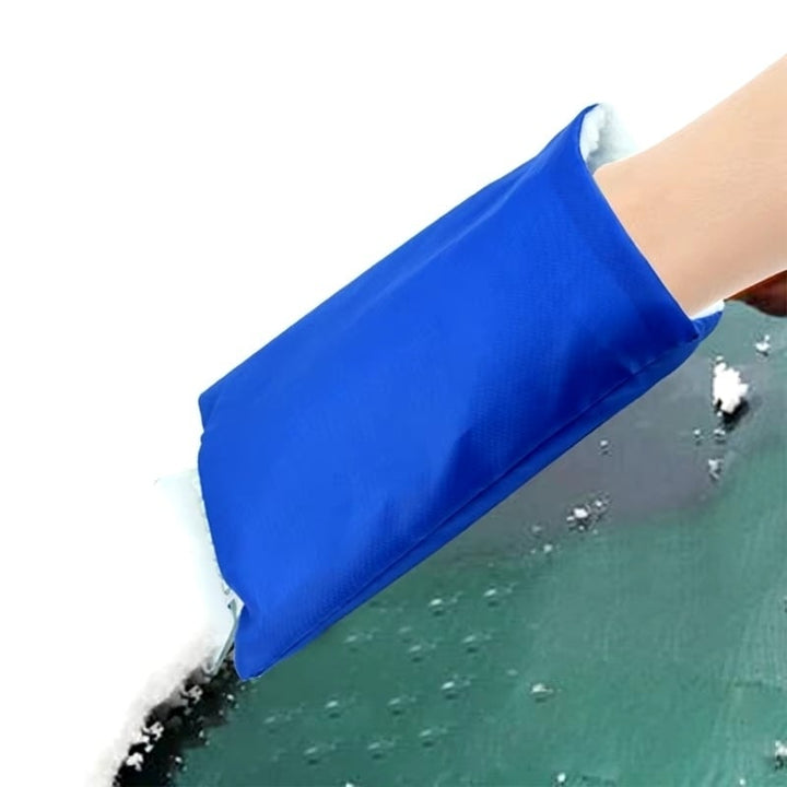 Ice and Snow Shovel With Plush Warm Gloves Cleaning Ice Scraper Removal Tool Image 3