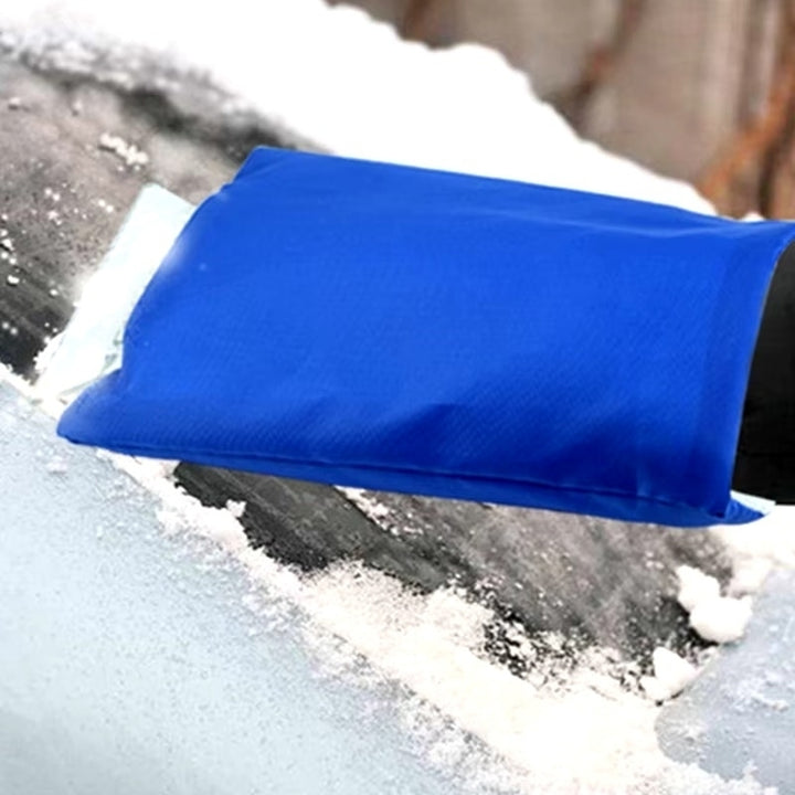 Ice and Snow Shovel With Plush Warm Gloves Cleaning Ice Scraper Removal Tool Image 1