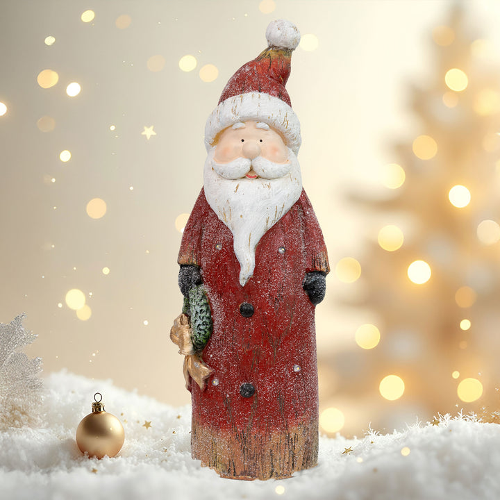 Sunnydaze Rustic Santa Indoor Pre-Lit LED Christmas Statue - 24 in Image 5