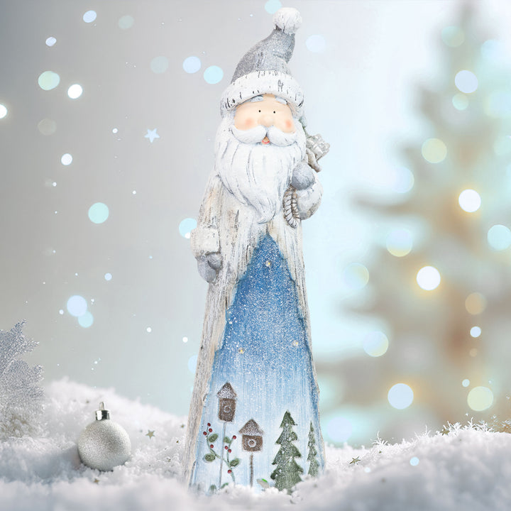 Sunnydaze Rustic Father Christmas Indoor Pre-Lit LED Statue - 27 in Image 4