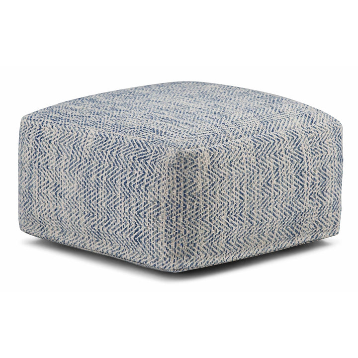 Nate Cube Pouf Cotton Handwoven 20x20x10 Multi-functional Accent Seat Beige Image 1