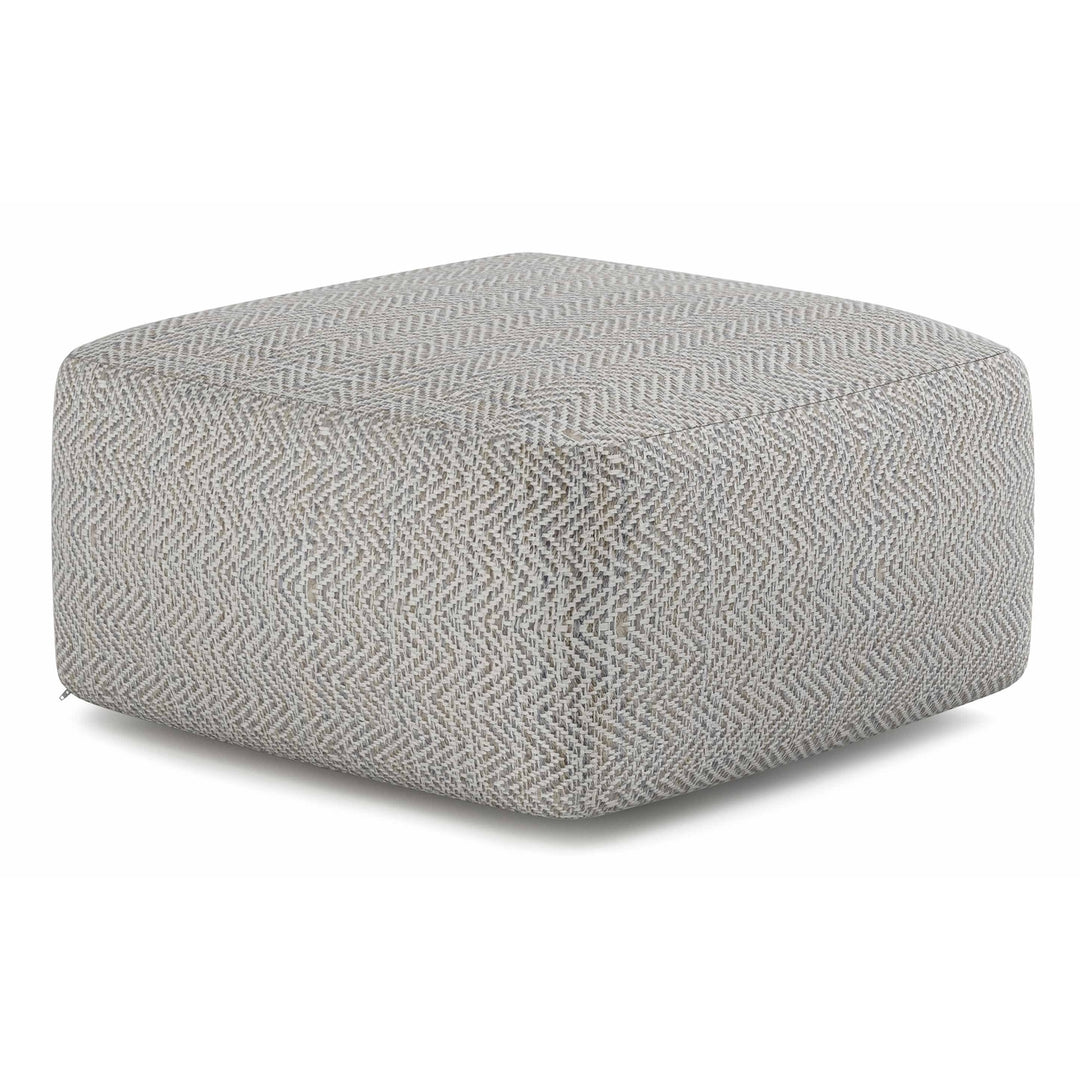 Nate Cube Pouf Cotton Handwoven 20x20x10 Multi-functional Accent Seat Beige Image 4