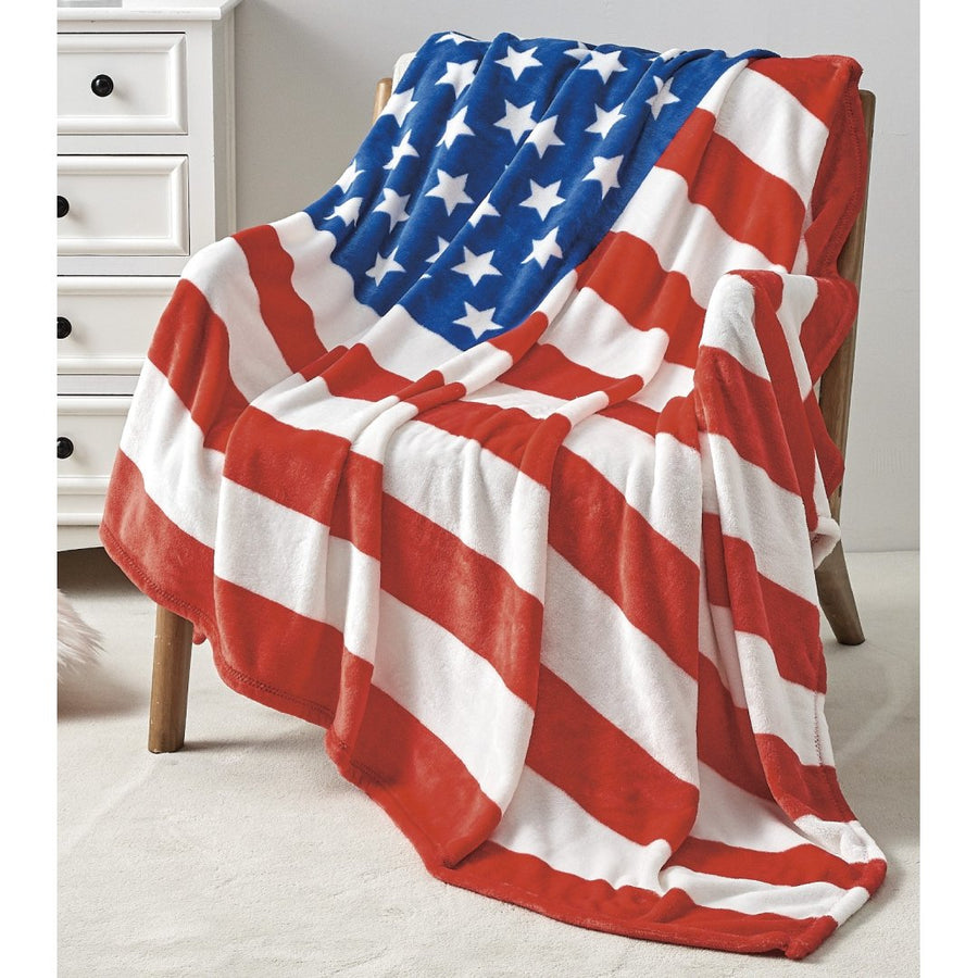 American Flag Oversized Throw Blanket 50x70 Ultra Lush Cozy Warm Soft Image 1