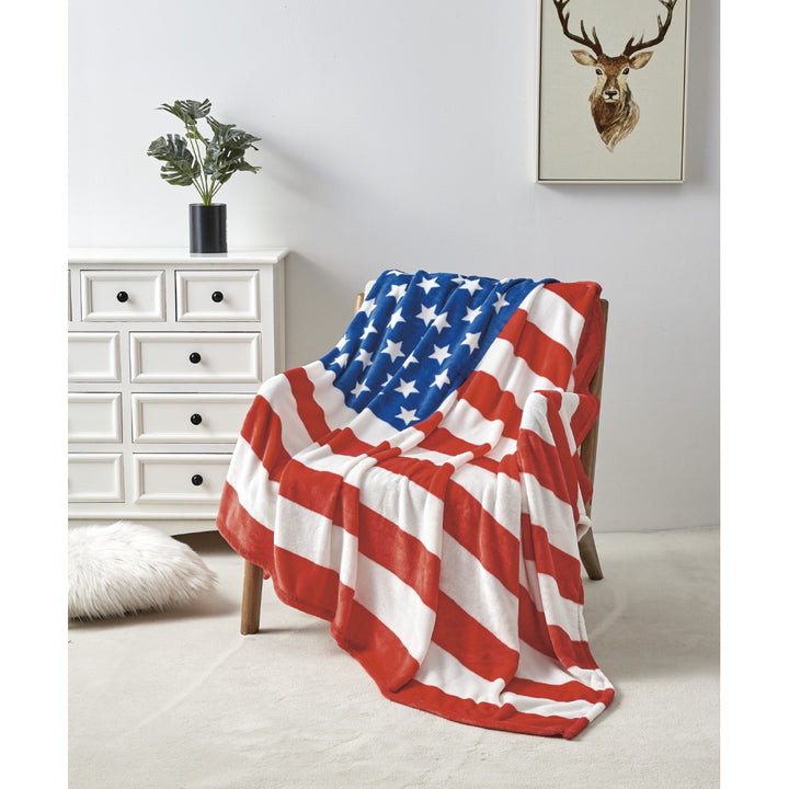 American Flag Oversized Throw Blanket 50x70 Ultra Lush Cozy Warm Soft Image 4