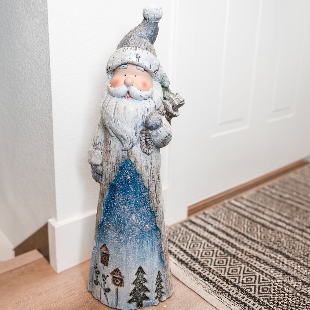 Sunnydaze Rustic Father Christmas Indoor Pre-Lit LED Statue - 27 in Image 5