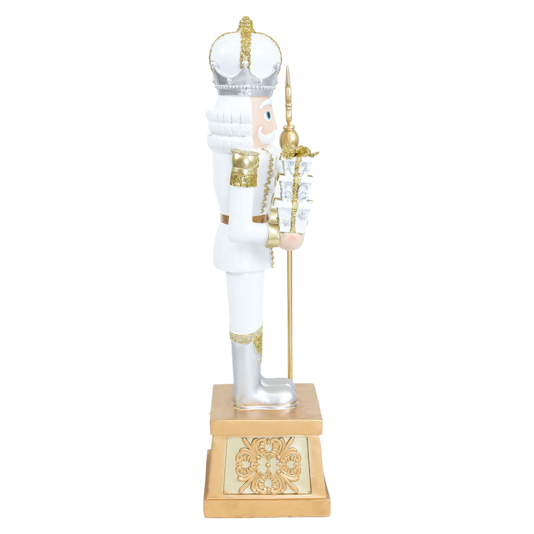 Sunnydaze Pierre the Fleur-de-Lis Christmas Nutcracker Statue - 47" H Image 8