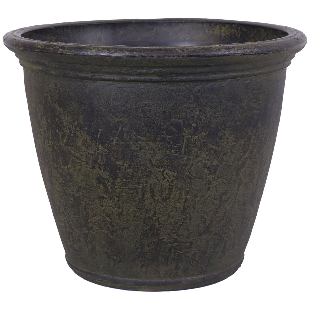 Sunnydaze 24 in Anjelica Unbreakable Polyresin Planter - Sable Finish Image 1