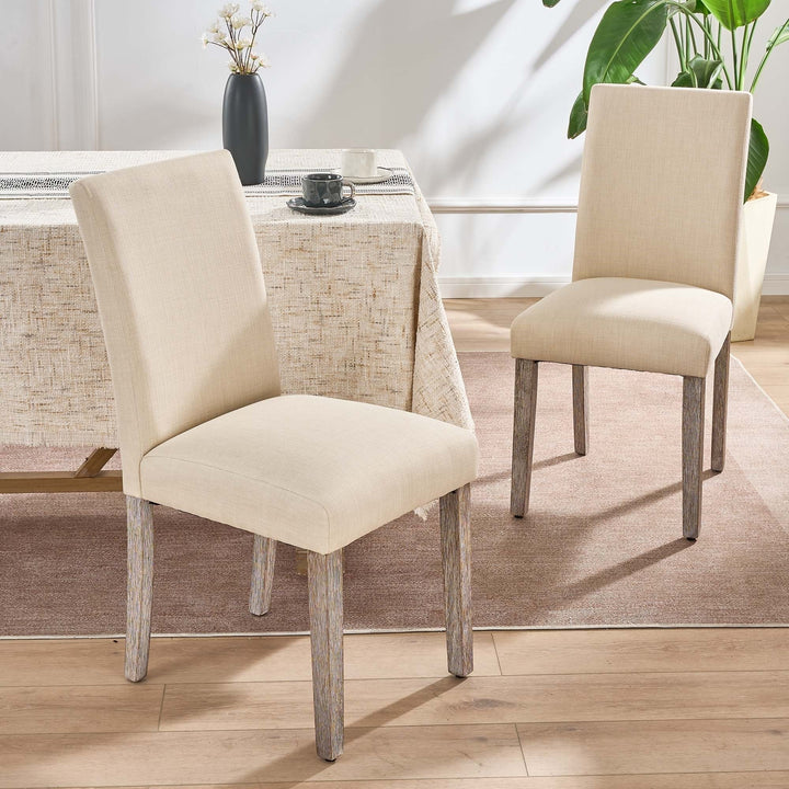 Modern Upholstered Dining Chairs Set of 2 Kitchen Chairs Comfort Meets Style Image 1