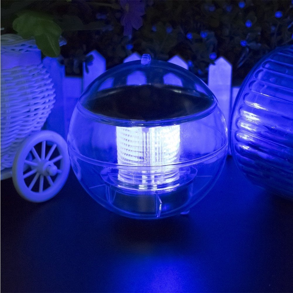 2-Pack Floating Solar Color Changing Lamps for Pool, Garden Image 4