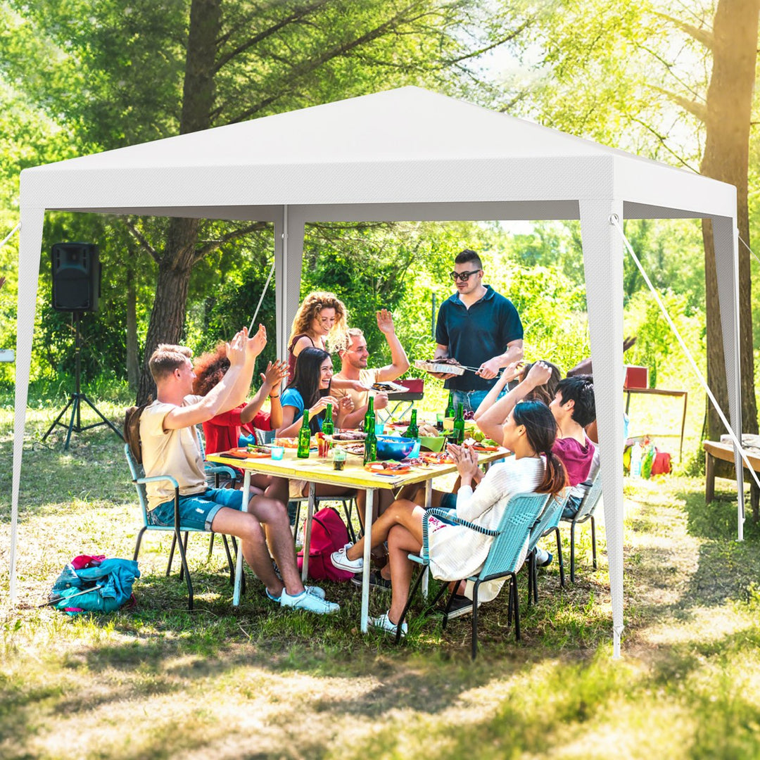 10 FT X 10 FT Canopy Tent Heavy Duty Gazebo Shelter White Outdoor Image 1