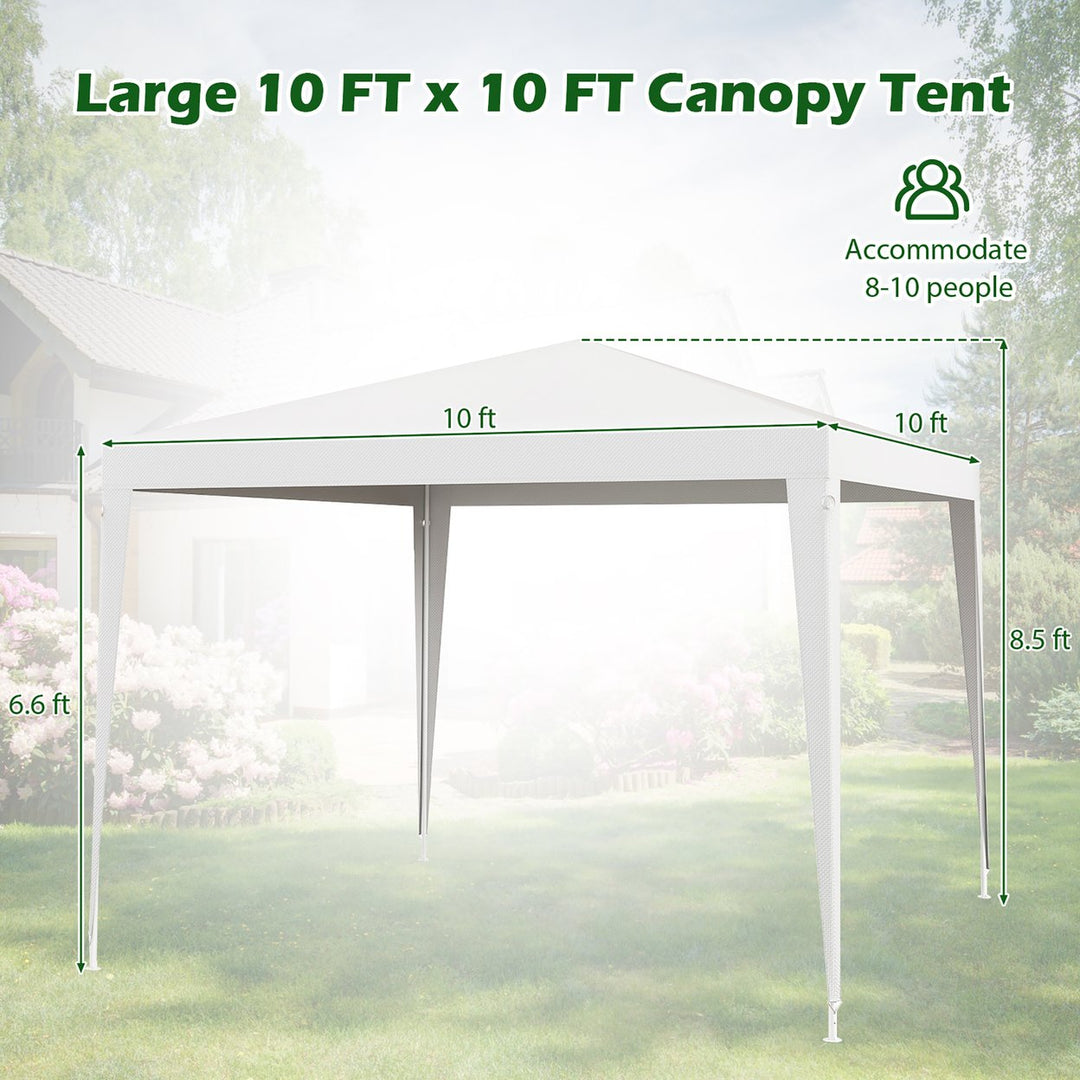 10 FT X 10 FT Canopy Tent Heavy Duty Gazebo Shelter White Outdoor Image 3