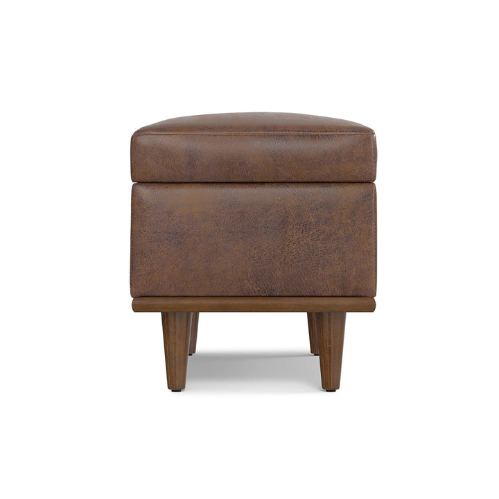 Shiloh Small Storage Ottoman in Distressed Vegan Leather Image 10