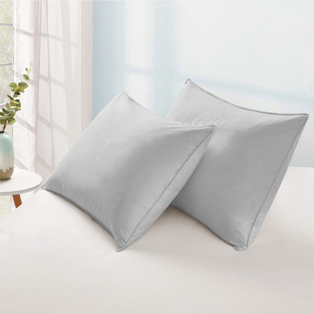 Puredown 2 Pack White Goose Feather Pillows Medium Firm Standard Size Image 7