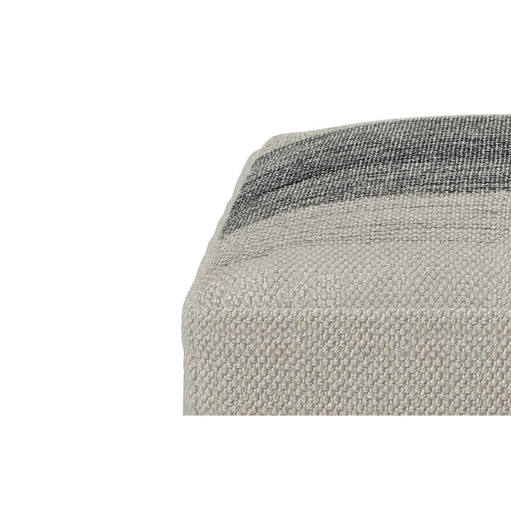 Sabella Square Woven Pouf Indoor Outdoor Grey Striped 20x20 Eco-Friendly Image 5