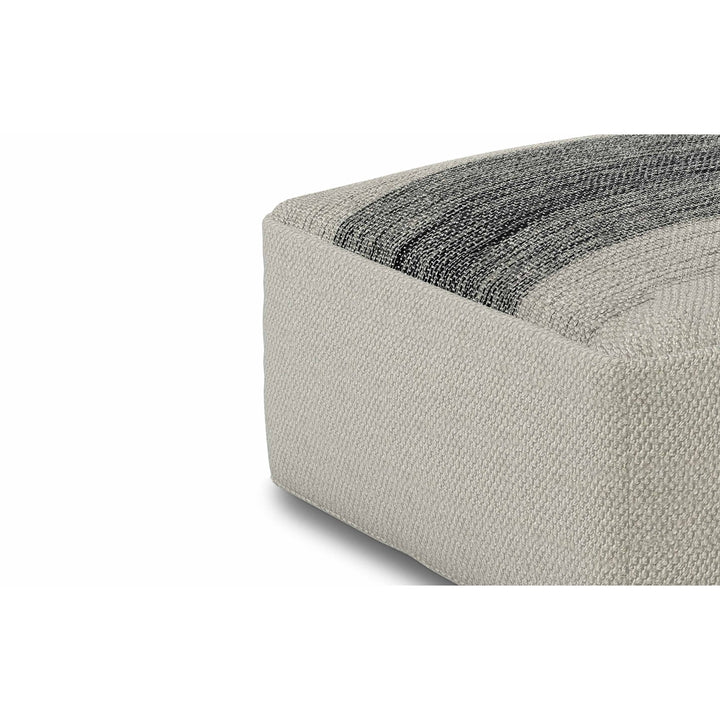 Sabella Square Woven Pouf Indoor Outdoor Grey Striped 20x20 Eco-Friendly Image 6